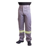 Calça Brim Pesado Profissional P/trabalho C/ Faixa Refletiva