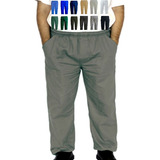 Calça Brim Plus Size - Elástico E Cordão. Uniforme Unissex