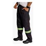 Calça Brim Trabalho Pesado Faixa Refletiva Envio Imediato 01