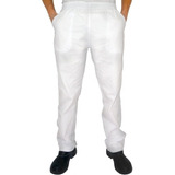 Calça Brim Uniforme Profissional Branca Açougue, Mercado Kr7