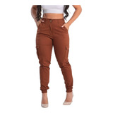 Calça Cargo Jogger Sarja Premium Lycra