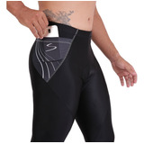 Calça De Ciclismo Bike Sprint Race Masculina Preta Com Bolso