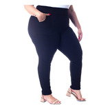 Calça De Gorgurão Cós Alto P/ Senhora Cintura Com Elástico 