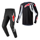 Calça E Camisa Alpinestars Fluid Lucent 24 Preto Motocross