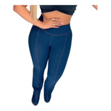 Calça Elastano Imita Jeans Gestante