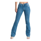 Calça Feminina Jeans Flare Premium Cós