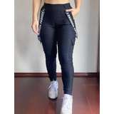 Calça Feminina Jogger Premium Com Suspensório Moda Gringa