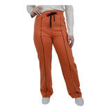 Calça Feminina Olho Fatal Moletom Wide Leg Laranja - 6015