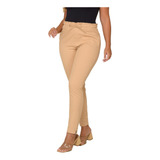 Calça Feminina Sarja Elastano Cintura Alta Cós Elastico