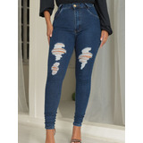 Calça Feminina Skinny Jeans Com Lycra