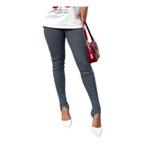 Calça Feminina Super Skinny Cintura Alta Ribana Elastano 