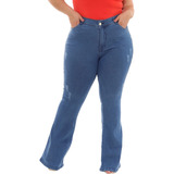 Calça Flare Jeans Boca De Sino