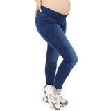 Calça Gestante Jeans Legging Max Conforto 