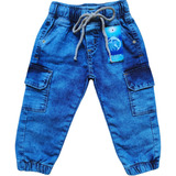 Calça Jeans Bebe Masculina Infantil Tam 1 2 3 Anos.