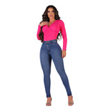 Calca Jeans Estilo Pitbull Modela E Aumenta Bumbum Com Lycra