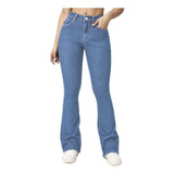 Calça Jeans Feminina Flare Cós Alto