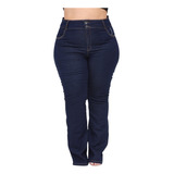 Calça Jeans Feminina Flare Plus Size Com Elastano.