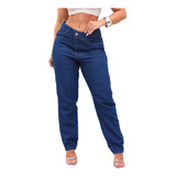 Calça Jeans Feminina Mon Cintura Alta Blogueira Premiun