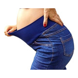 Calça Jeans Gestante Grávida Super Skinny Linda