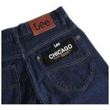 Calça Jeans Lee Chicago Masculina Tradicional Algodão Escura