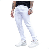 Calça Jeans Masculina Branca Não Transparente