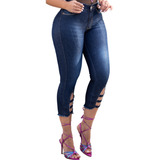 Calça Jeans Modeladora Capri Skinny Corte