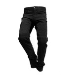 Calça Jeans Moto Com Proteção Hlx Racer Comfort Preta