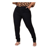 Calça Jeans Plus Size Preta Lisa