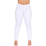 Calça Jeans Preta Feminina Super Lycra Skinny Cintura Alta