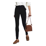 Calça Jeans Preta Feminina Super Lycra Skinny Cintura Alta