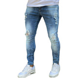 Calça Jeans Rasgada Estilo Destroyed P/entrega