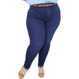Calça Jeans Super Skinny Plus Size Feminina Azul Cambos