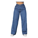 Calça Jeans Wideleg Pantalona Premium Cintura