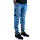 Calça Jogger Masculina Jeans Sarja Premium