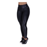 Calça Legging Feminina Cirrê Brilho Poliamida Cintura Alta