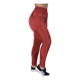 Calça Legging Fitness Feminina Com Bolso Cirrê Textura Brilh