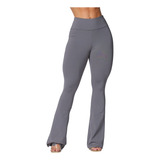 Calça Legging Flare Bailarina Feminina Suplex Cós Super Alto