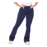 Calça Legging Flare Flanelada Leg Boca De Sino Bailarina