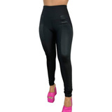 Calça Legging Montaria Cirre Cintura Alta Levanta Bumbum Bly