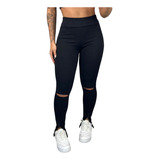Calça Legging Montaria Zíper Skinny Com Bolso