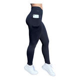 Calça Legging Suplex Poliamida C/ Bolso Lateral Corrida 