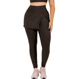 Calça Legging Suplex Saia Tapa Bumbum Cintura Alta Fitness
