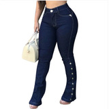 Calca Lycra Moda Feminina Flare Luxo Barata Cintura Alta