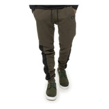 Calça Masc. Moletom Slim C/recortes Yacht Master - Verde 