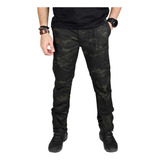 Calça Masc Multiforce Tática Cargo Zíper Bélica Mult. Black