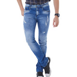 Calça Masculina Jeans Skinny Premium Destroyed