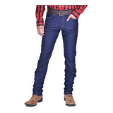 Calca Masculina Wrangler 88m Premium Slim Straight Jeans Azu