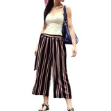 Calça Pantacourt Feminina Cintura Alta C Cinto Laço