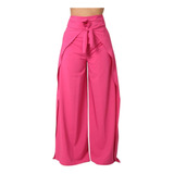 Calça Pantalona Envelope Feminina Moda Gestante Confortável