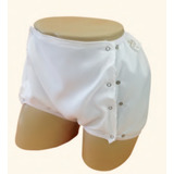 Calça Plástica C/ Botão Geriátrica Incontinência Impermeável
